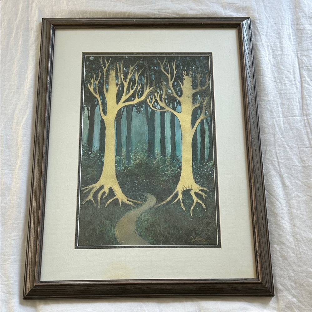 Framed Forest Pathway Art Print